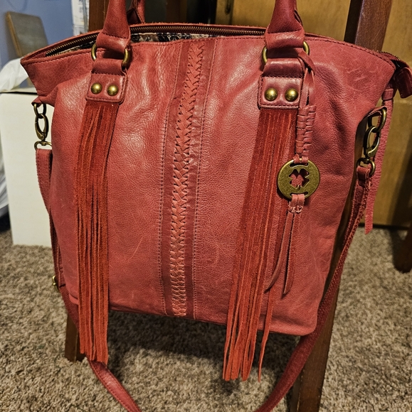 Lucky Brand red wine crossbody. - Picture 2 of 16